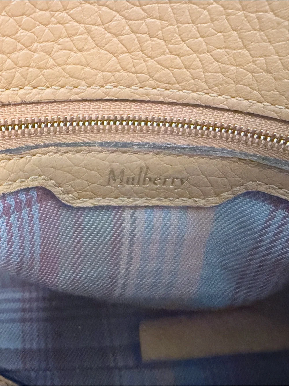 Mulberry Pebbled Leather Satchel in Mustard